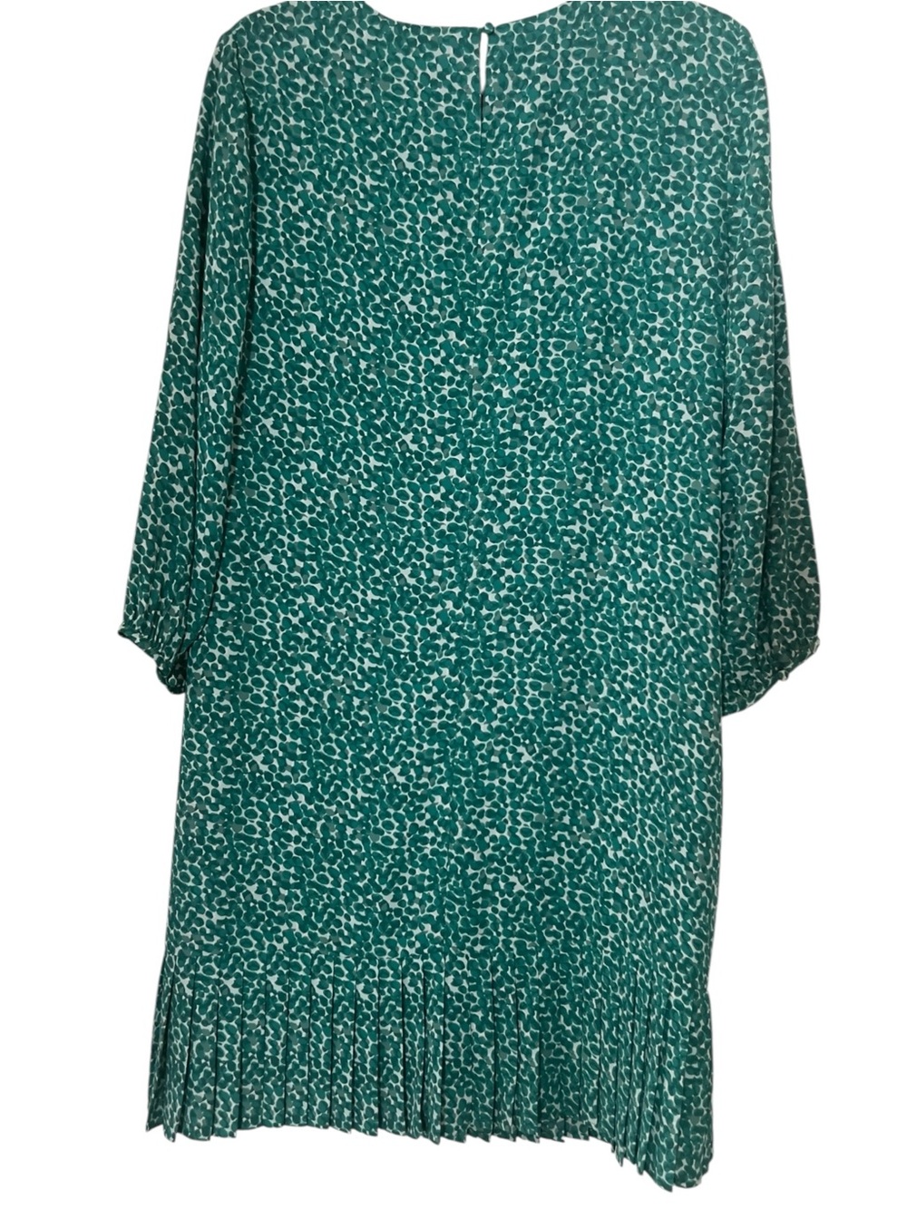 Hobbs London Liana Spot A Line Dress In Green Ivory Size 10 - Picture 4 of 13
